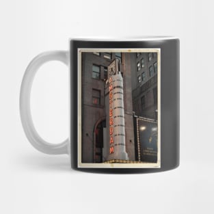 Amsterdam Theater in Times Square- Kodachrome Postcards Mug